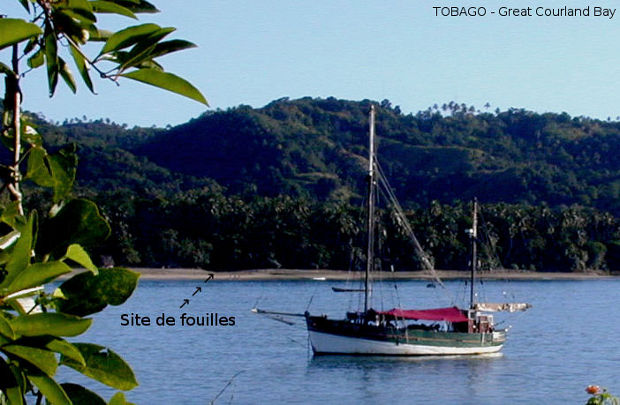 Mouillage prs du site de fouille.