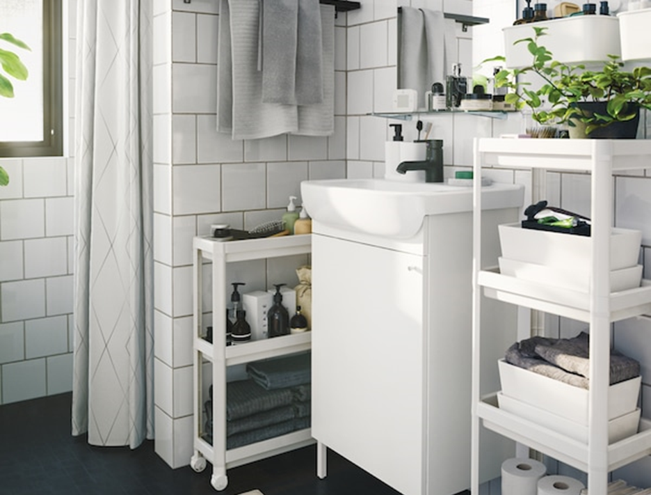 Bathroom Storage Solution with Trofast Ikea Hack