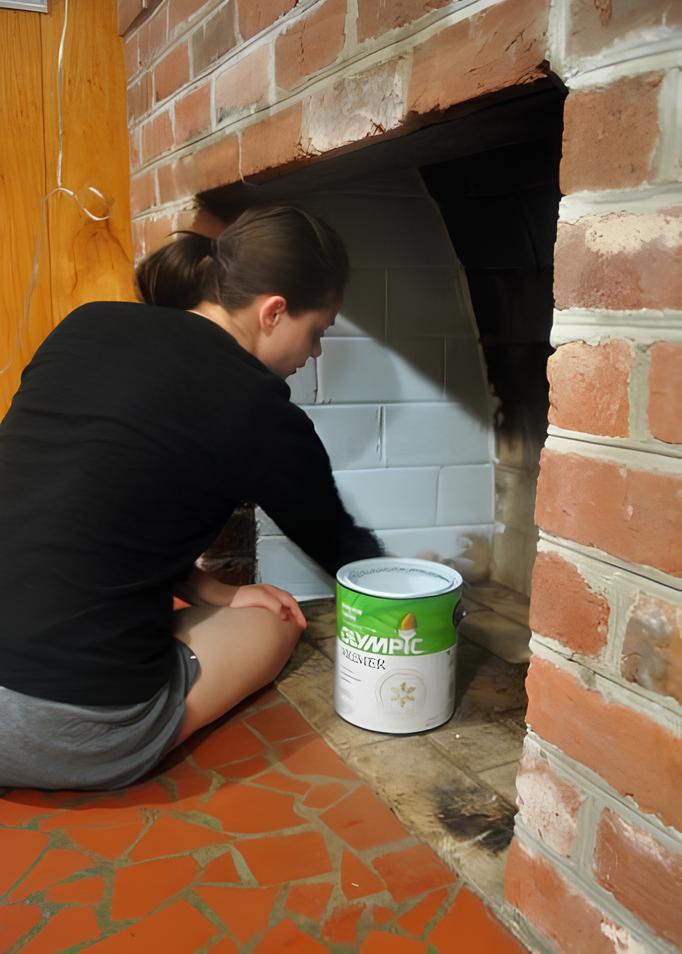 Paint the Fireplace Brick