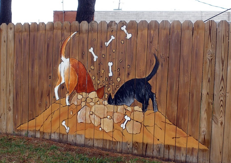 A vertical Dog Fence