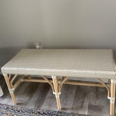 Beachy Rattan Bench