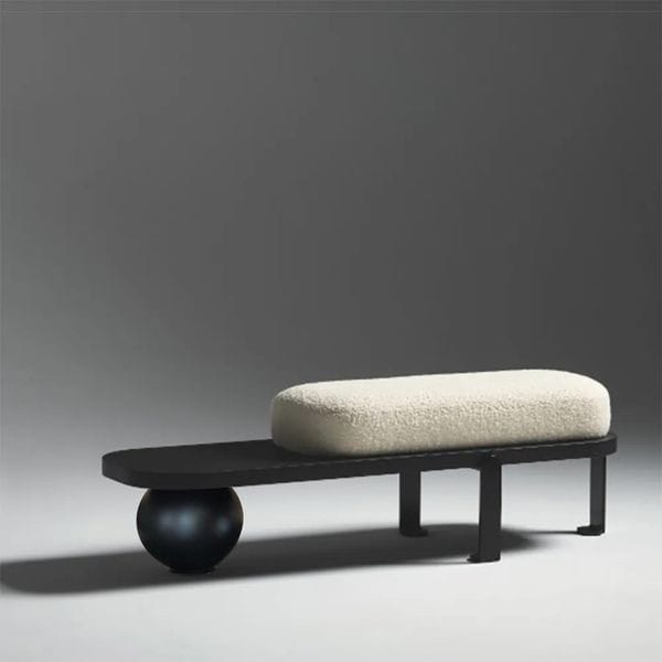 Boucle Upholstered Bench