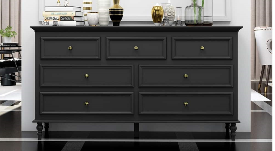 DIY black-Painted Dresser