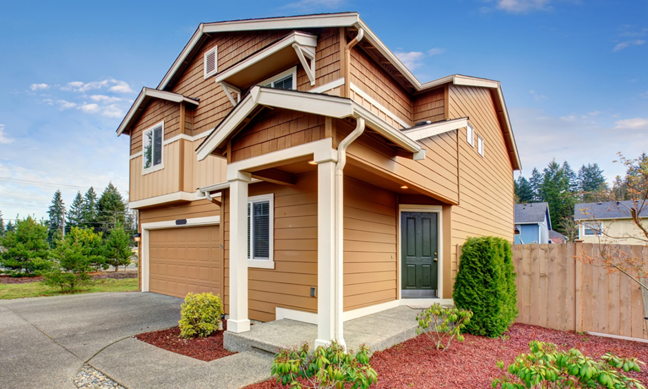 Exterior Paint Color Scheme with Cream and Brown