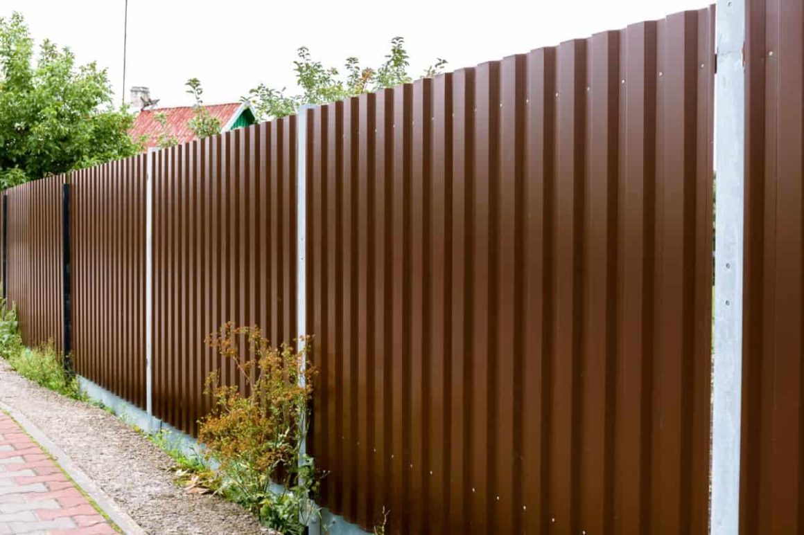 Fence Using Corrugated Metal