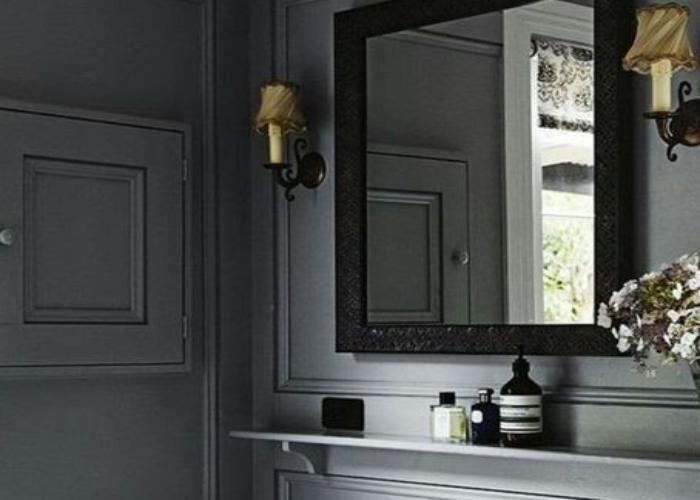 Gray Powder Room