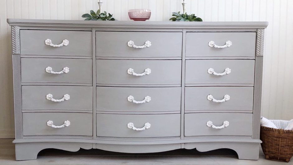 Gray-White Painted Dresser