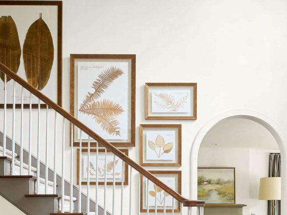 How to hang a stairway gallery wall