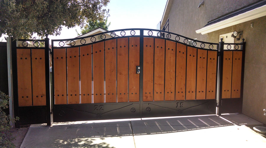 Iron Gate with Wood