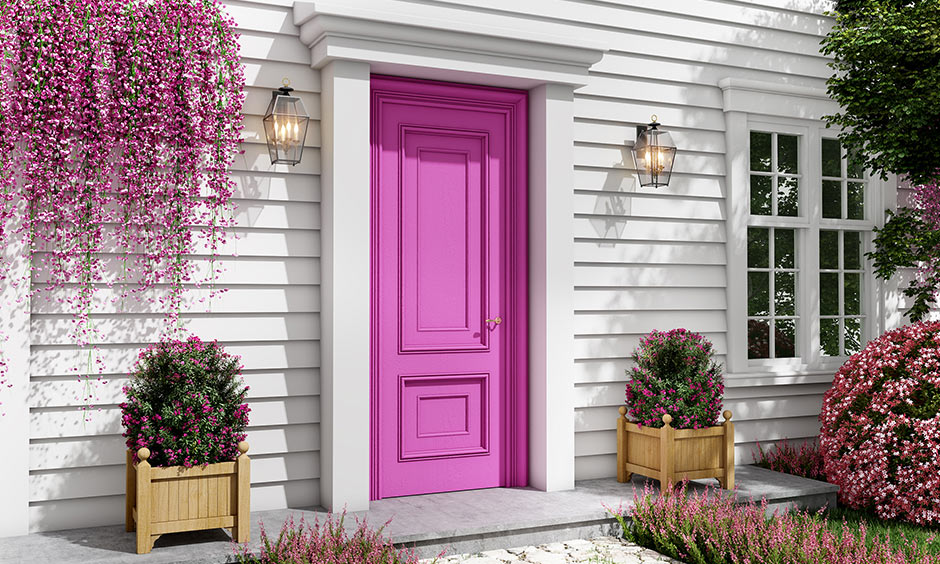 Pink Paint Colors for Front Door - Interiors By Color