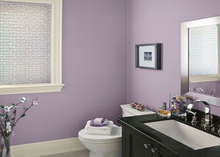 Purple Powder Room