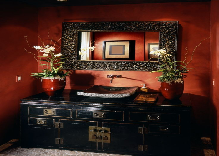 Red Powder Room