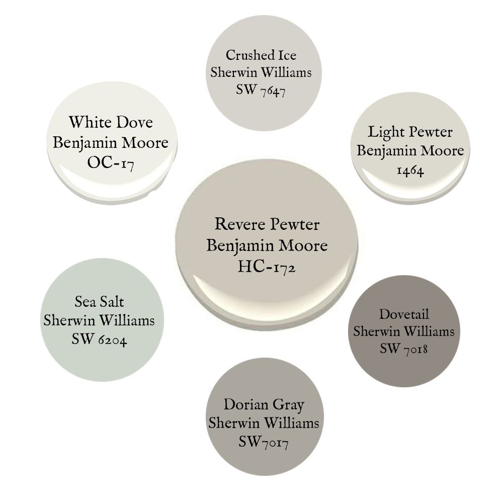 Revere Pewter Color Palette