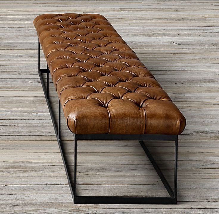 Rich Leather Bench