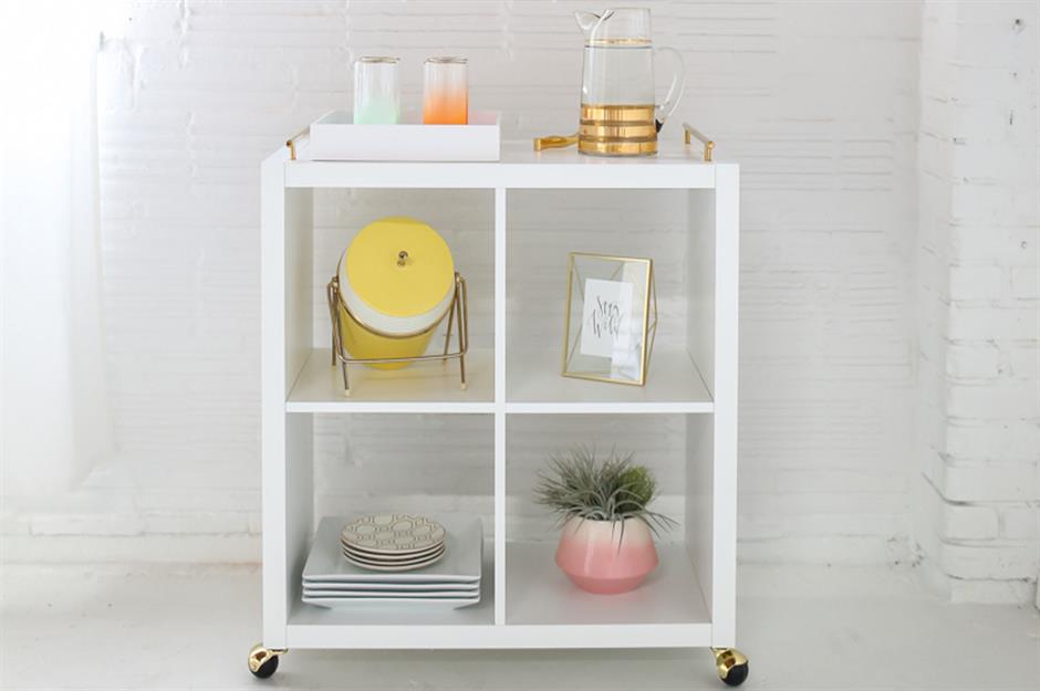 Turn Your Ikea Kallax Into a Bar Cart