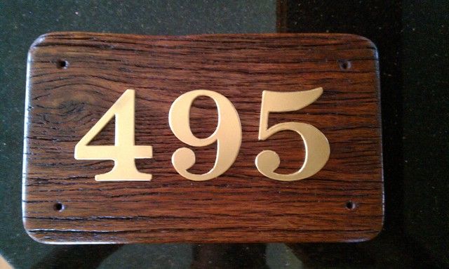 Wooden Residence Number Panel